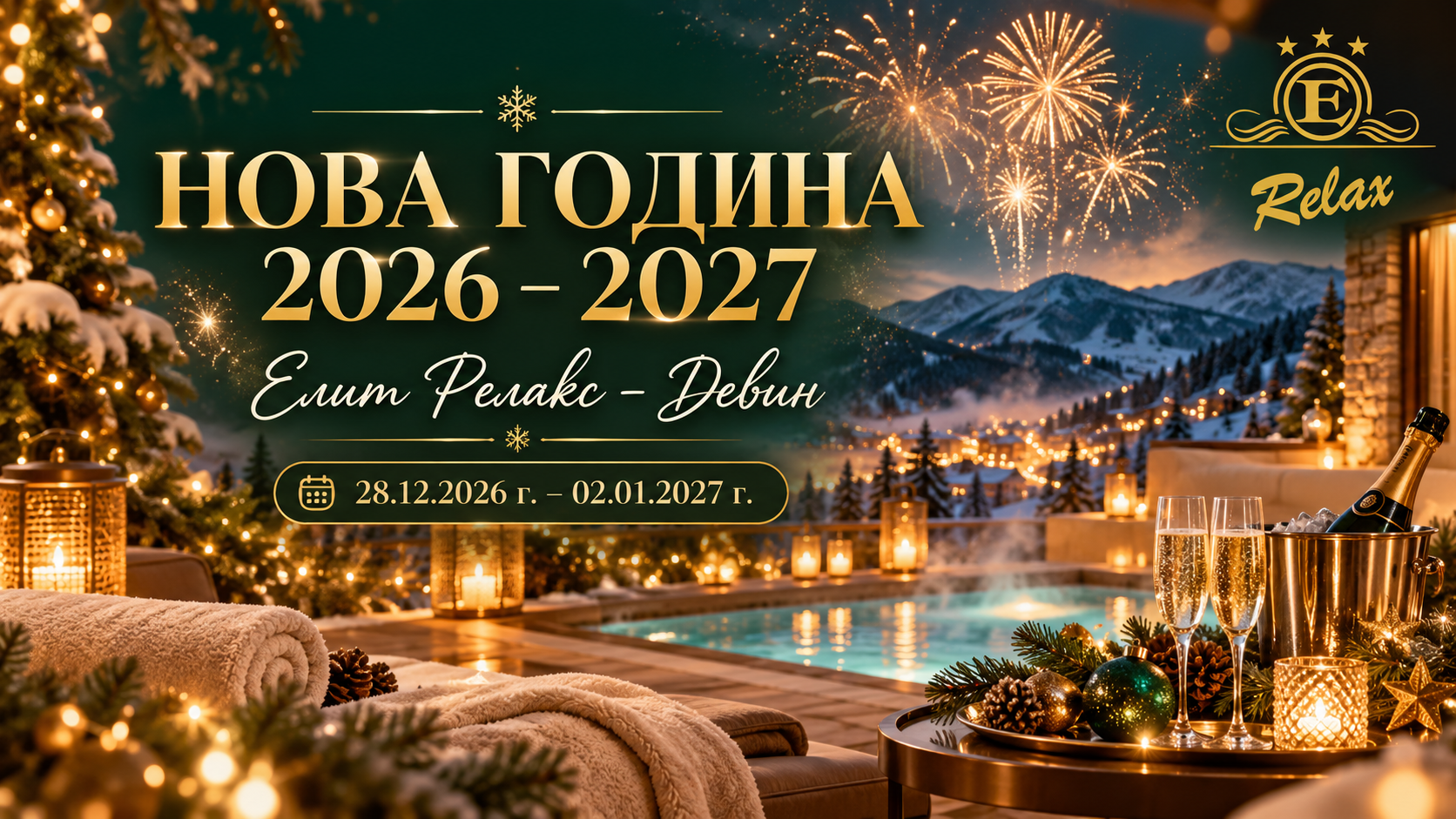 Нова година 2027 в Елит Релакс — Хотел Елит Релакс